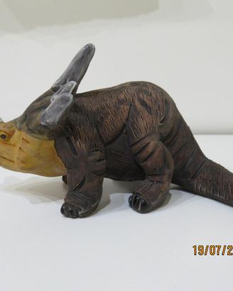 CASALS statuina terracotta Styracosaurus, dal Perù