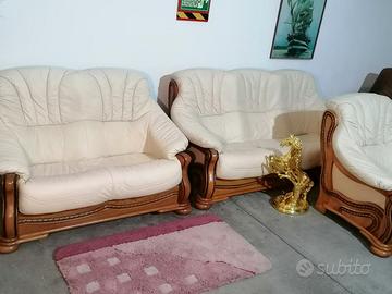 SET DIVANI reale 3+2+1 in pelle ! CONSEGNA !