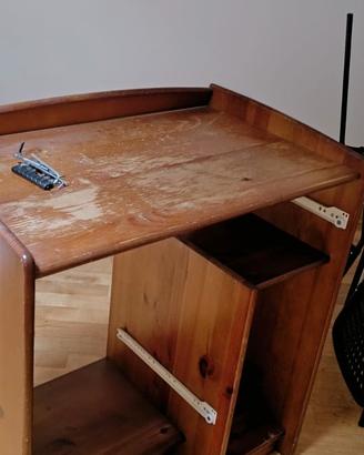 Mobile legno pc stampante