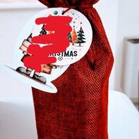 16 sacchetti in juta per bottiglie - natale