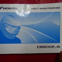 LIBRETTO USO E MANUTENZIONE HONDA CB600F