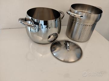 Pentola con cestello e coperchio 