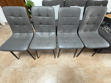 4 sedie eco pelle