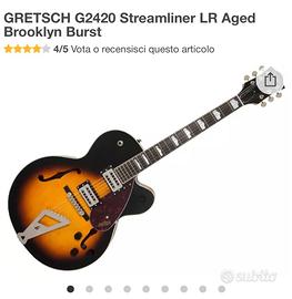 CHITARRA SEMIACUSTICA + custodia rigida