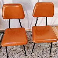 Coppia sedie Vintage Sky cognac e ferro