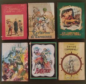 Lotto 6 libri classici letteratura ragazzi anni 50