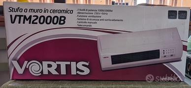 Stufa a muro in ceramica Vortis