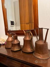 Brocche antiche in rame – set da collezione/arredo