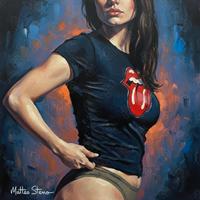 Arte digitale, Poster ROLLING STONES. 60 x 60 cm.