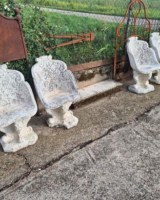 poltrone da giardino in cementino