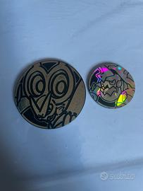 2 gettoni Pokemon caps Large + medium