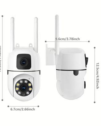 set di 2 telecamere da 3 MP con doppio obiettivo 