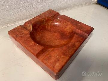 Posacenere in Alabastro rosso anni 70