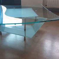 Tavolino in cristallo da salotto