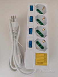 Ciabatta con 4 prese indipendenti 