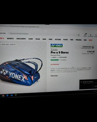 borsa yonex 9 racchette 