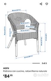 Poltrona in vimini Agen Ikea