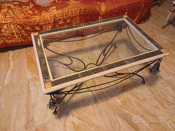 Tavolino basso in ferro battuto