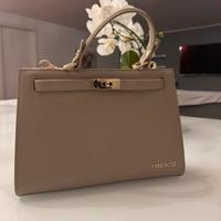 Borsa Label Rose Tortora