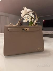 Borsa Label Rose Tortora