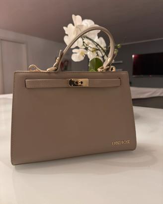 Borsa Label Rose Tortora