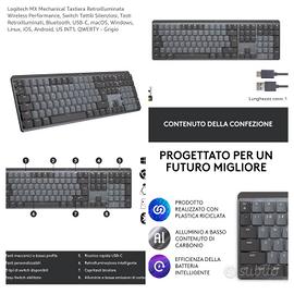 Logitech MX Mechanical Tastiera Retroilluminata Wi