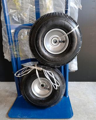 Carrello trasporto grandi volumi ruote pneumatiche