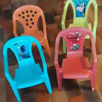 4x Sedie bambini Cartoni Animati