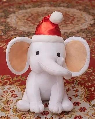 Elefantino bianco di peluche piccolo