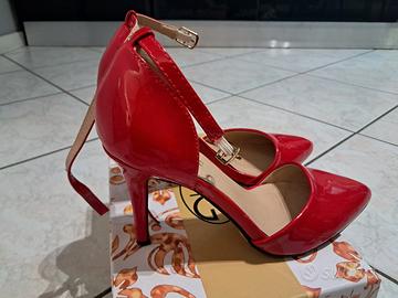 scarpe donna rosse lucide n.36