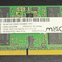 RAM SO-DIMM DDR5 PC5-6400B 16GB NUOVE