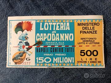 Biglietto Lotteria Italia 1965