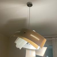 Lampadario moderno vetro curvo design