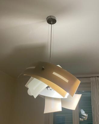 Lampadario moderno vetro curvo design
