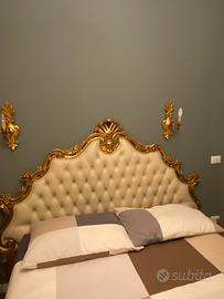 Testiera letto matrimoniale in legno barocco