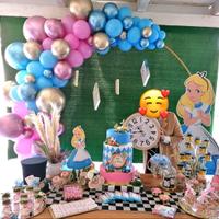 Torta+ allestimento Alice in wonderland