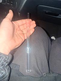 Provetta in vetro con tappo in gomma con asticella