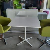 Tavolino bianco 80x80cm base centrale