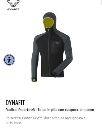 Felpa in pile con cappuccio Dynafit