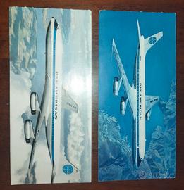 postal card DC-8C Douglas PAN AM (Pan American)