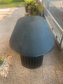 Tavolo Ovale da Pranzo di Design Nero