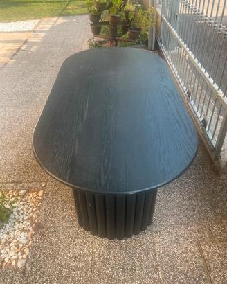 Tavolo Ovale da Pranzo di Design Nero