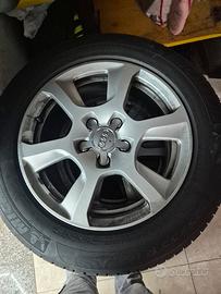 4 cerchi audi con gomme 225/55/16
