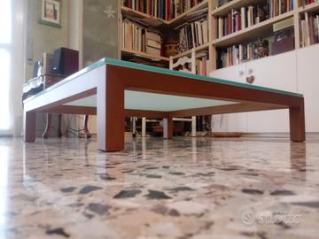 comodino arredo vetro e legno 90x90cm