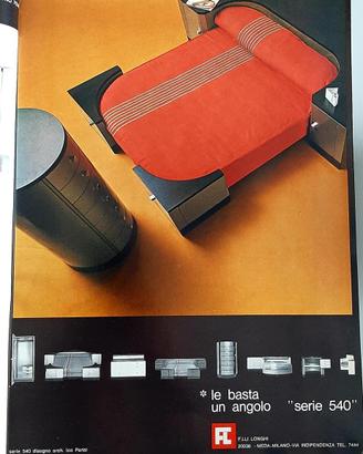 camera Serie 540 Ico Parisi per f.lli Longhi 1969