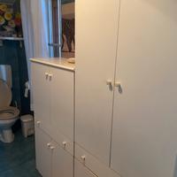 Mobili bianchi bagno (2 pezzi componibili)