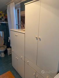 Mobili bianchi bagno (2 pezzi componibili)
