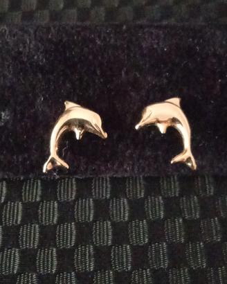 Orecchini Delfini in oro giallo 18k
