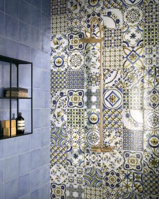 Piastrella 20x20 Fiore Mix Lucido Sant'Agostino