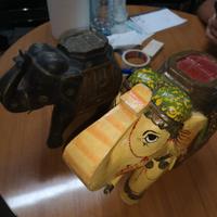 Elefanti in legno teak etnici